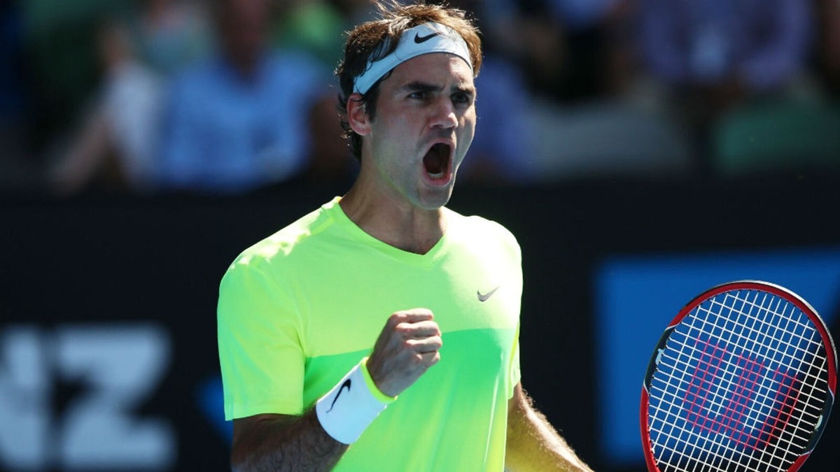 RF ROGER FEDERER 2015 AUSTRALIAN OPEN TENNIS GREEN SHIRT NIKE