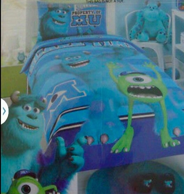 Monsters Inc University Patchwork Double Quilt Doona Cover Set