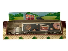 Vintage 1995 Dunkin Donuts Die Cast Tractor & Trailer Truck New In Original Box
