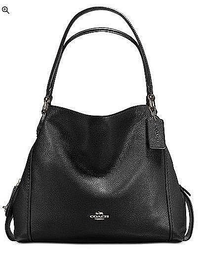 coach edie shoulder bag 31 in polished pebble leather