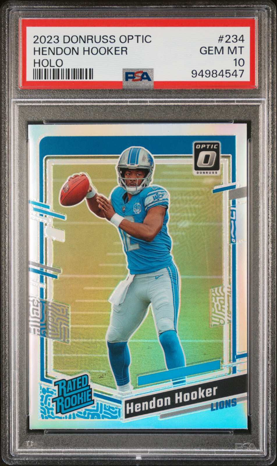 2023 Donruss Optic HENDON HOOKER #234 Rated Rookie SILVER HOLO PRIZM PSA 10 GEM