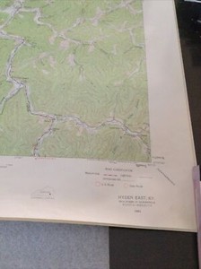 2 Vintage KY. Geological Survey Maps For Hyden East & West, Ky., C.1961,Uncommon