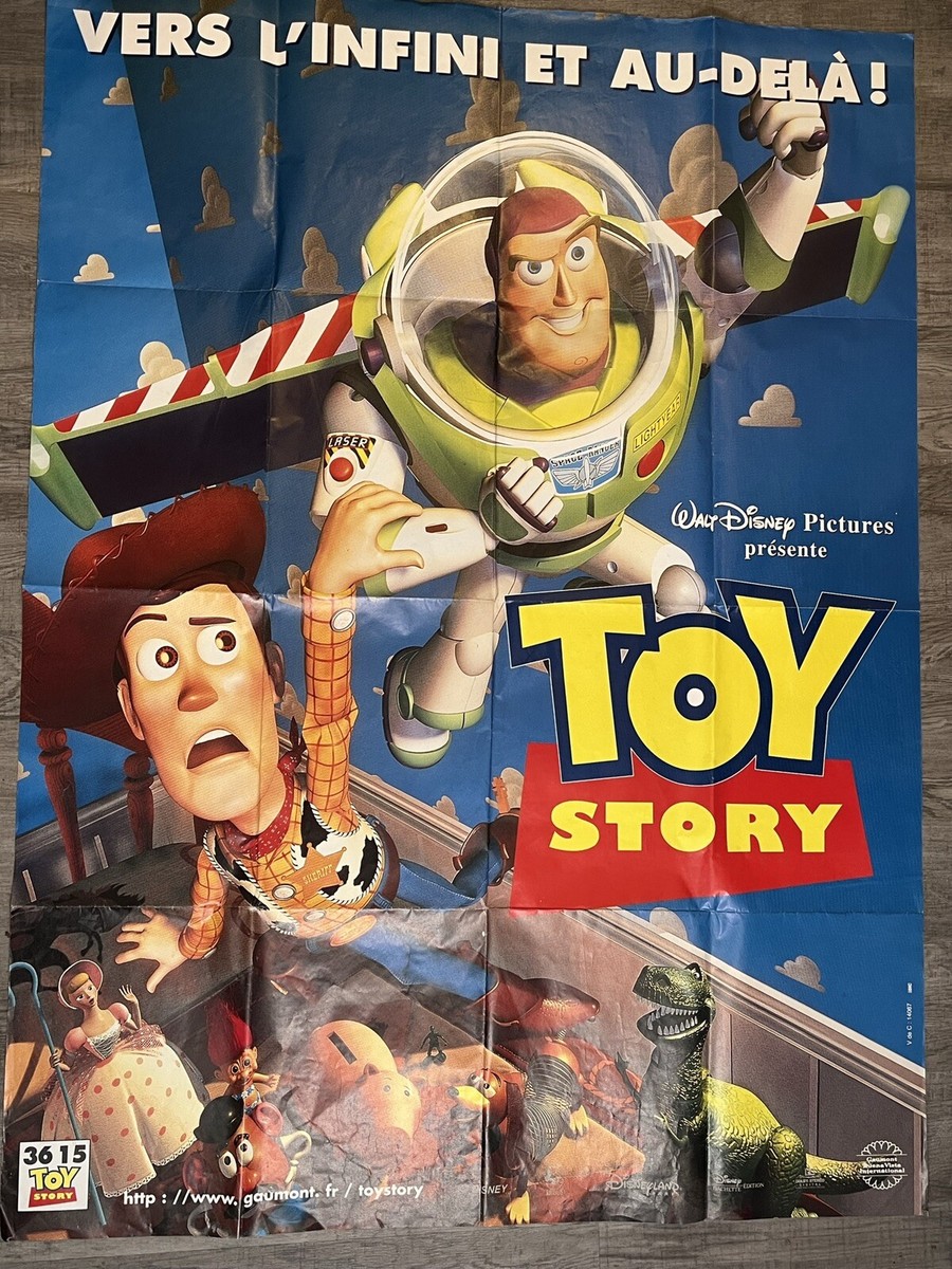 Huge 46” X 62” Original TOY STORY 1995 FRENCH France Movie POSTER