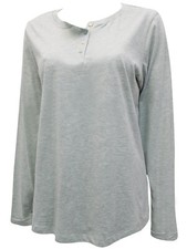 Ladies Mint Cotton Blend Button Scoop Neck Lounge Top - Size 12/14 - 18/20