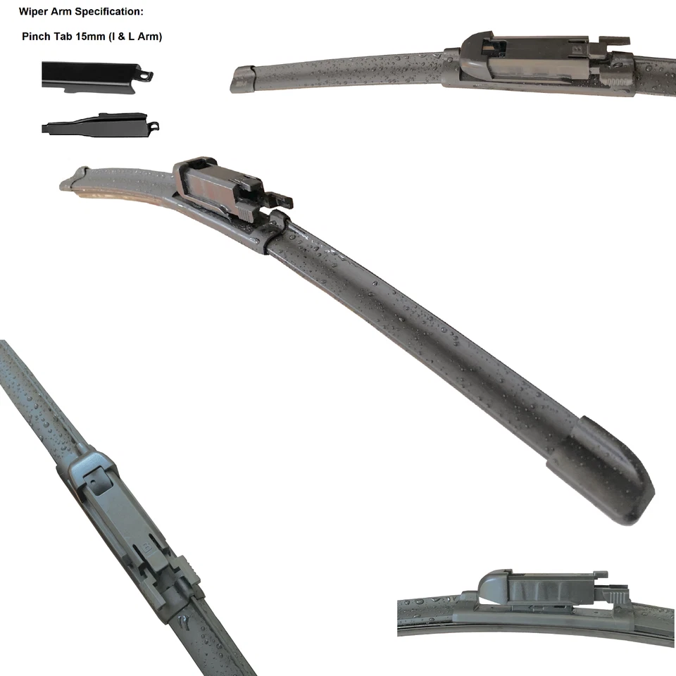 Front Windshield Wiper Blades For Audi A3 A3 Quattro 2006-2013 24"19" All Season - Image 3 of 4
