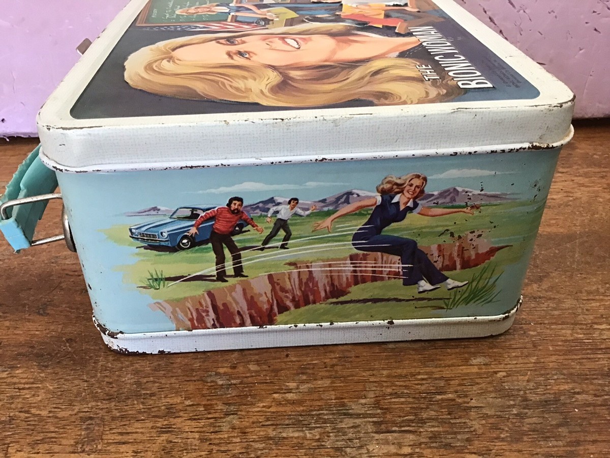 1978 VINTAGE 'THE BIONIC WOMAN' METAL LUNCHBOX w/ THERMOS | eBay