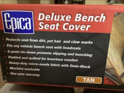 Pet Bench Car Seat Cover Water Resistant Taupe by Epica Deluxe
