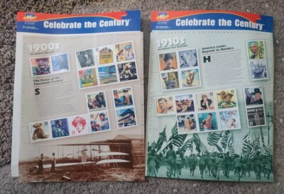 Celebrate the Century 切手シート
10完ファイルブック付き USPS Celebrate the Century 1900s & 1910s Stamp Sheets | eBay
