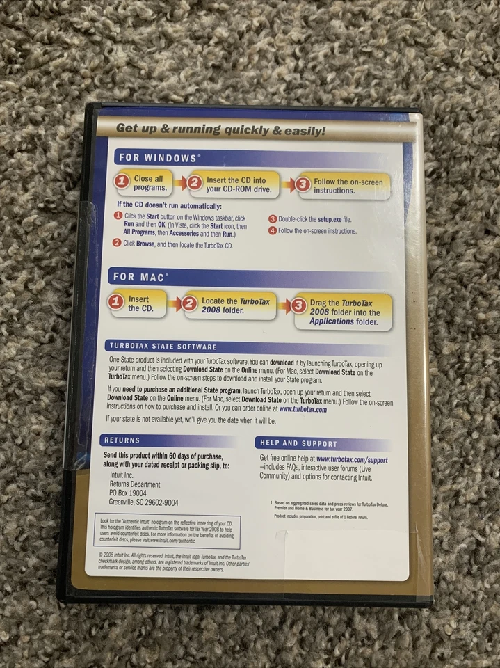 TurboTax 2008 Premier -Federal + State Investments & Rental Property - Image 2 of 2