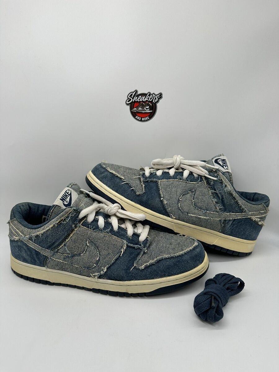 Nike Dunk Low CL Denim 2006 Blue Gray Distressed 304714-441 Nike Dunk Low CL Denim 2006 Blue Gray Distressed 304714-441