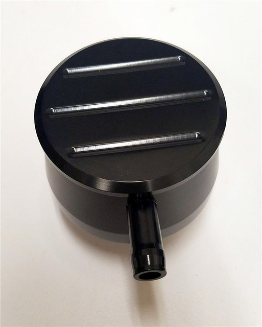 Black Aluminum Ball Milled Valve Cover Breather PCV SBC BBC Chevy Ford