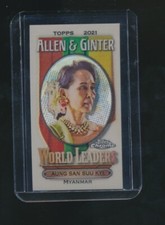 AUNG SAN SUU KYI 2021 TOPPS CHROME ALLEN & GINTER WORLD LEADER MINI