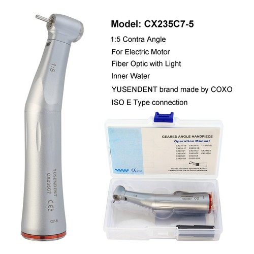 COXO Dental Electric Handpiece 1:5 1:1 Contra Angle Straight 45° Fiber Optic NSK - Picture 46 of 81