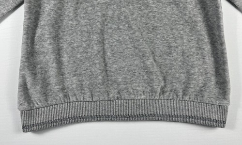Du Pareil Au Meme Girls 10 Ans Gray Velour Velvet Zip Up Hoodie Sweatshirt - Picture 12 of 16