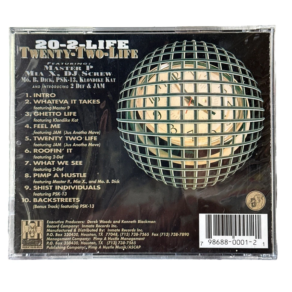 Sealed 20-2-LIFE Houston Rap Master P, DJ Screw, PSK-13, Klondike Kat CD 1996 Foto 3 de 4