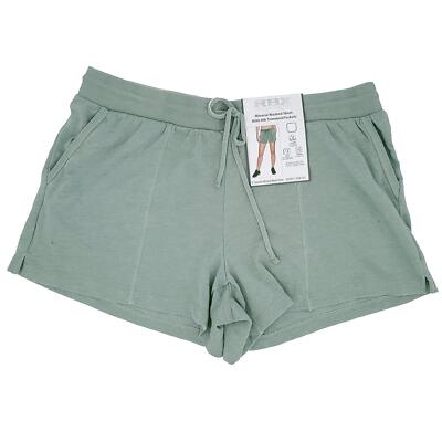 RBX Mineral Washed Short with Rib Trimmed Pockets Celedon Green Medium