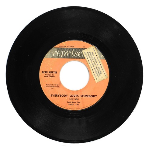 Dean Martin A Little Voice/Everybody Loves Somebody Reprise 45 Vinyl Record 0281