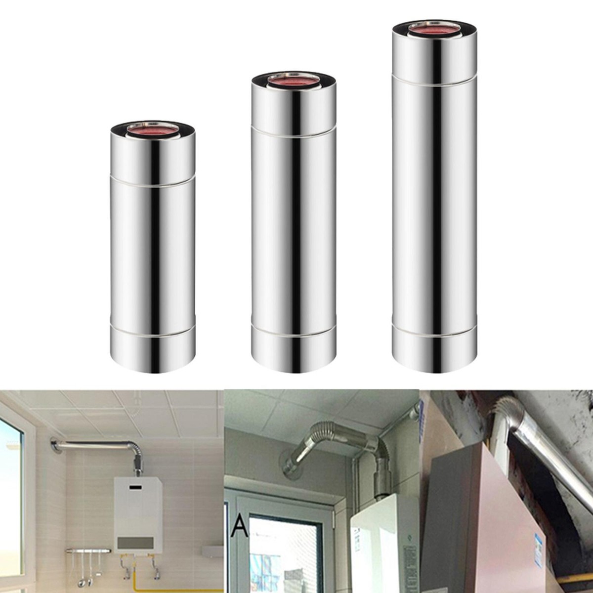 Flue Extension Tube Chimney 2.36 inch Stove Pipe for Wood Log Burning Stove  | eBay