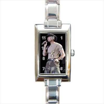 Tim McGraw Country Music Grammy Winner Ladies Rectangular Italian Charm Watch