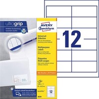 Avery Zweckform 3659 Adressaufkleber (1.200 Klebeetiketten, 97X42,3Mm Auf A4, Pa