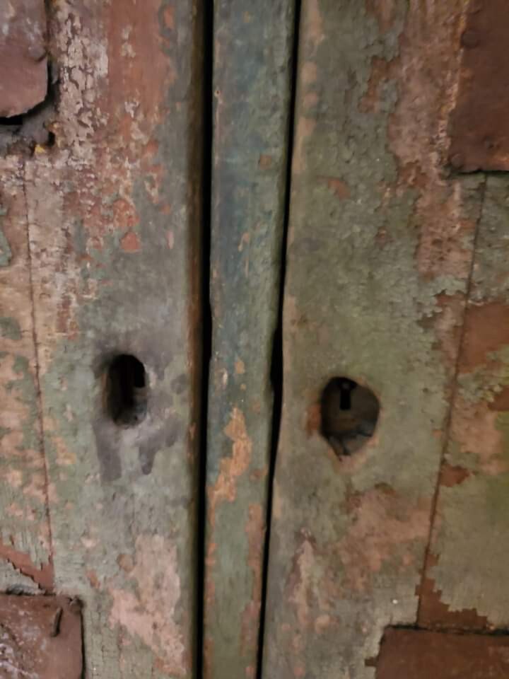 Early Primitive Pie Safe Best Original Old Green Paint Original Tins