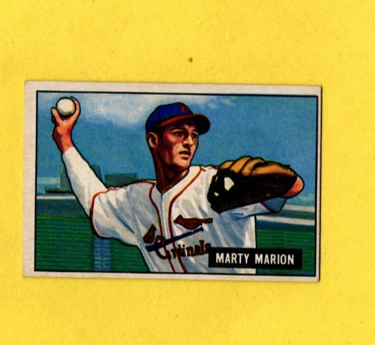 1951 Bowman Marty Marion #34 St. Louis Cardinals EX/EX/MINT FREE SHIPPING