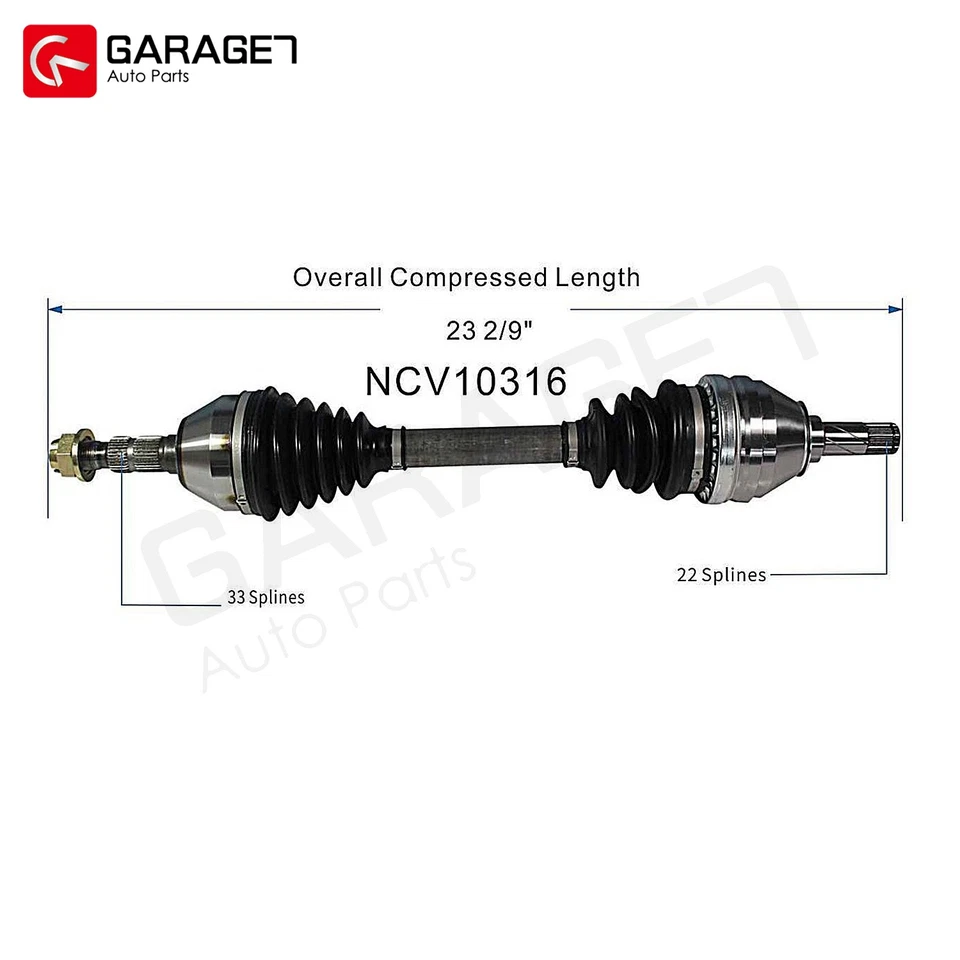 Conjunto de eje CV par delantero para Saturn Astra XE XR 2008-2009 transmisión manual 1,8 L Foto 2 de 4