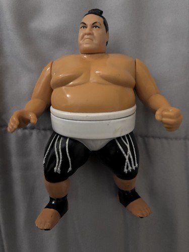 RARE WWF Hasbro Yokozuna Wrestling Figure Green Ca...