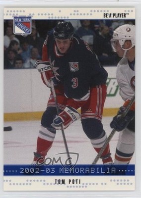 2002-03 ITG Be A Player Memorabilia Sapphire /100 Tom Poti #195 e0k