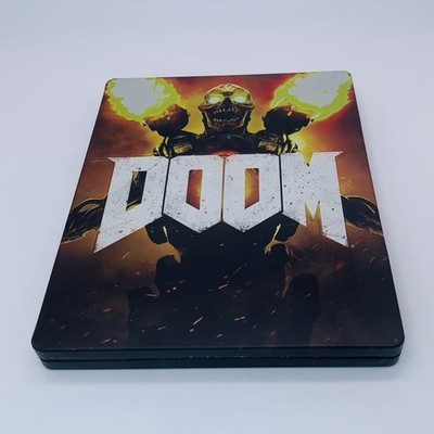 Doom SteelBook Collector's Edition PS4 Complete w/ Manual & 2 Inserts CIB Tested