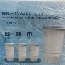 4x Water Filter Replacement for Zero Water Fits ZR-017, ZR-001 Pitcher Water