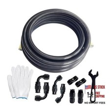 PTFE Fuel Line Kit AN8 E85 Nylon Braided Fuel Hose Line 10FT with 8PCS 8AN