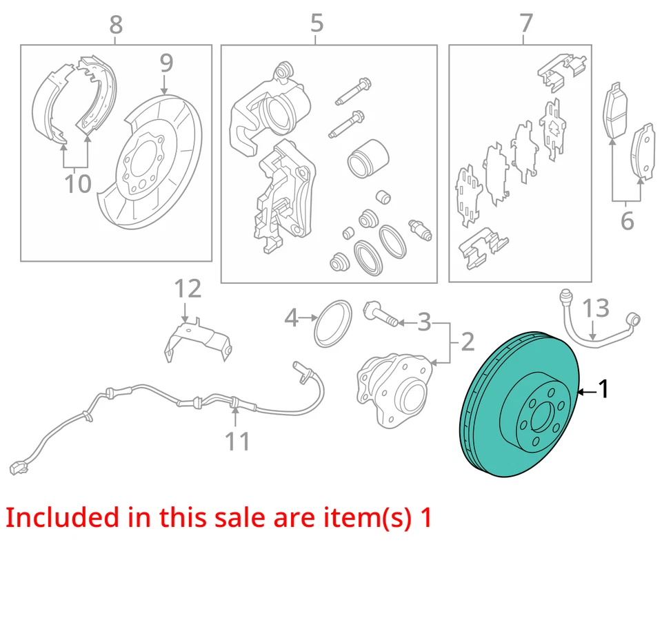 2004-2017 Nissan QUEST Rear Brake Rotor Disc 10359079 - Image 3 of 4