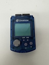 Sega Dreamcast Visual Memory Unit Aqua Blue VMU HKT-7000 Memory Card Tested