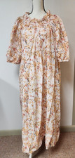 J Crew Re-Imagined  Women's size 3X Floral Midi Dress Balloon Sleeve Shift