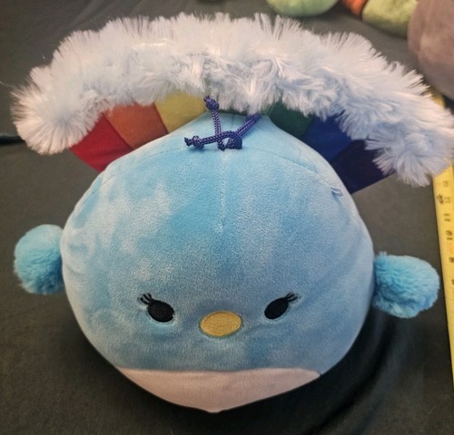Squishmallows Ceba Blue Peacock Rainbow Tail Box Lunch Exclusive 8" Plush - Picture 4 of 4