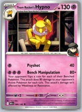 Team Rocket's Hypno 080/182 Uncommon Destined Rivals Pokemon Near Mint