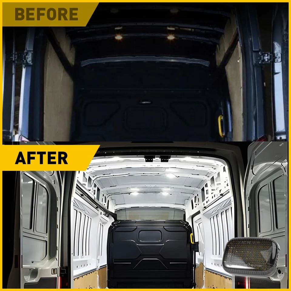 6X Luz LED Interior LED Domo Luz de Lectura Blanca para Ford Transit 2015-2024 Foto 4 de 4