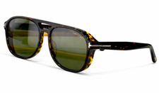 Tom Ford Rosco Sunglasses TF1022 Havana/Green 58-16-140mm With Case New