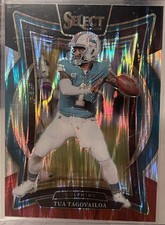 Tua Tagovailoa 2024 Panini Select Black & Red Prizm Shock #99 Miami Dolphins