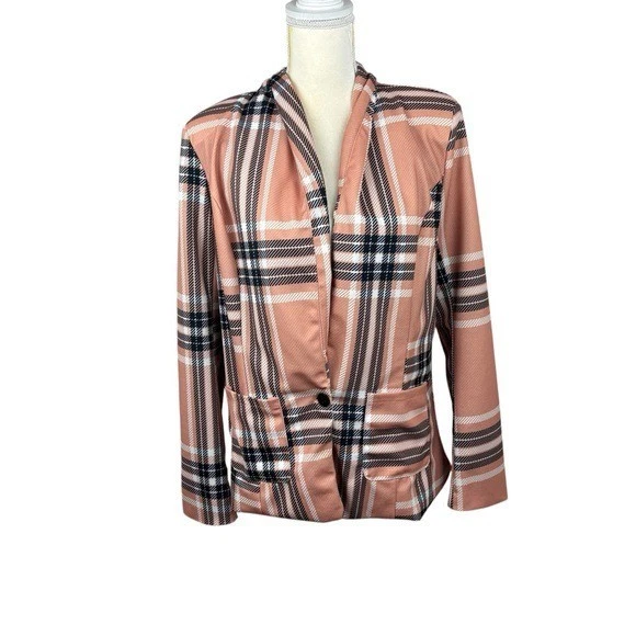 Chic Me Traje de Pantalón a Cuadros, XXL, Conjunto, Negocios, Oficina, Femenino, Étnico, Potente Foto 2 de 4