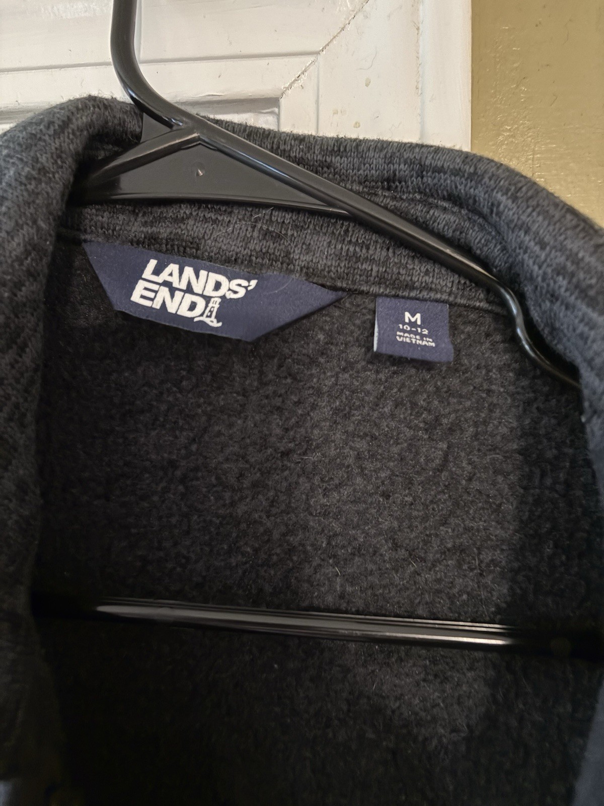 Lands' End jacket, featuring snap front, fleece c… - image 2