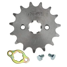 HIAORS 428 15T 17mm Motorcycle Front Engine Sprocket for 50cc 70cc 110cc 125c...