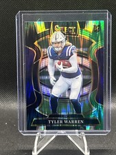 2025 Panini Select - Concourse Tyler Warren #33 Black & Green Shock Prizm (RC)