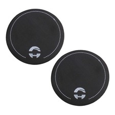 2-Pack 2.56 inch Black Bass Drum Pedal Patch for Single Head Percussion Parts