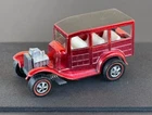 Vintage Hot Wheels Redline 1969 Superb Red Classic '31 Ford Woody - Top Shelf!