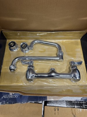 Waterloo Wall-mounted Faucet 8  Centers And 15  Double-joined Swing Spout