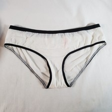 Victoria's Secret PINK Extra Low Rise Cheekster Large White Sheer Mesh