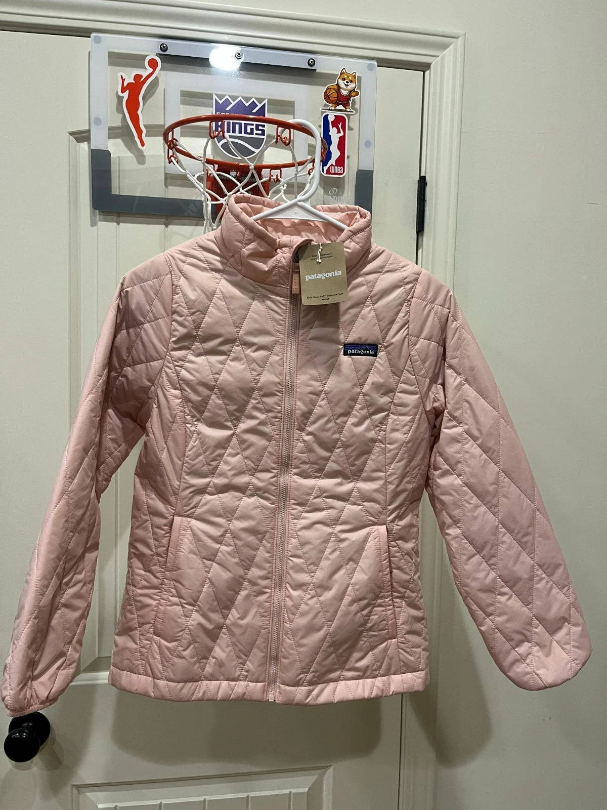 Patagonia Kids Nano Puff Insulated Diamond Quilted Jacket-Girls Large (12) Pink