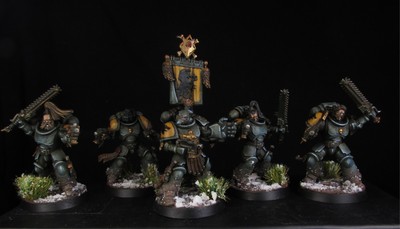 Warhammer 40k Pro Painted Grimdark Space Wolves Killteam kompatibel ×5